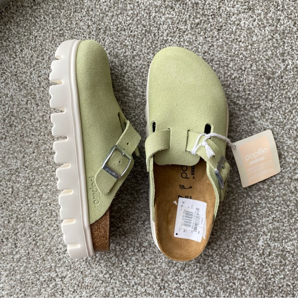 ‼️SOLD‼️Papillio by Birkenstock Boston Chunky Suede Clogs